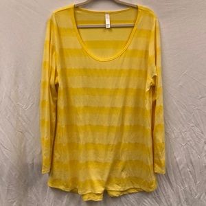 LuLaRoe Light and dark yellow stripped  Lynnae